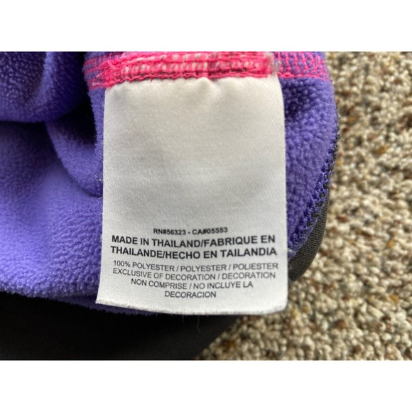 NIKE THERMA FIT - M/L - Hoodie Jacket SPELL OUT Full Zip Purple Black Pink B24 - Picture 4 of 9